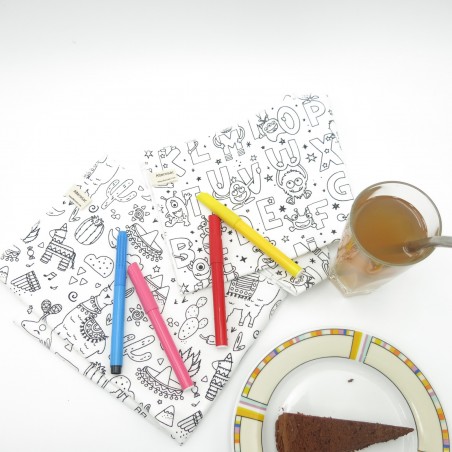 Set de table à colorier